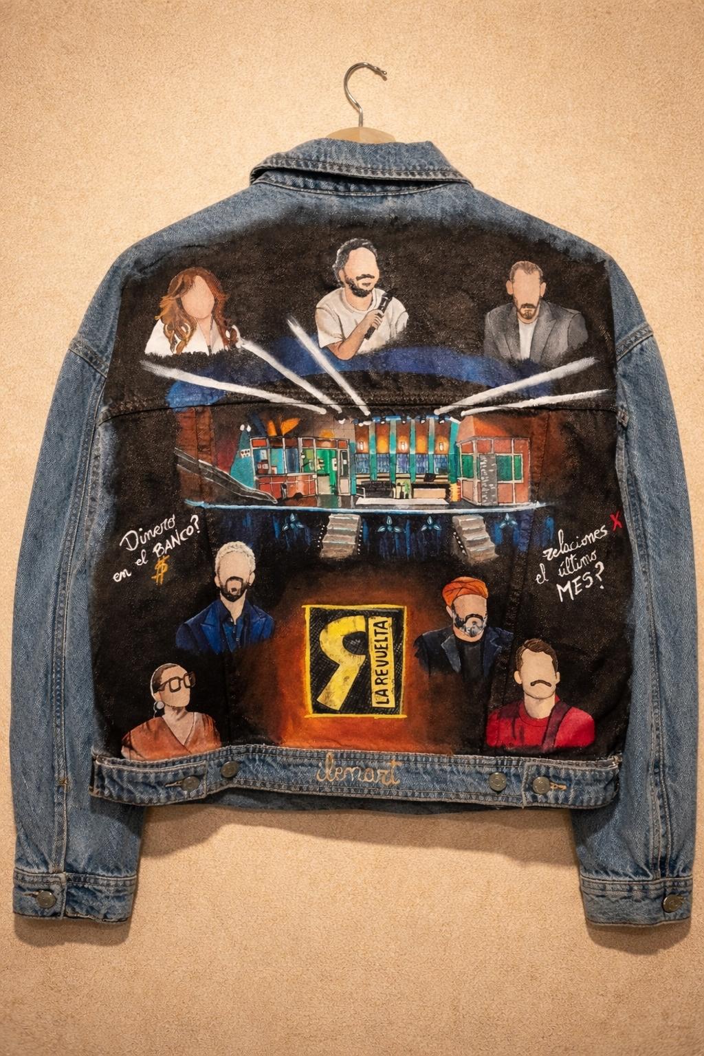 Chaqueta vaquera pintada a mano LA REVUELTA 1TVE (POR ENCARGO)