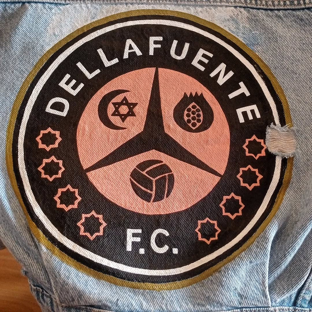 Chaqueta vaquera pintada a mano del cantante DELLAFUENTE(POR ENCARGO)