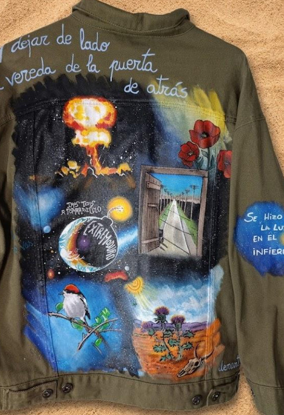 Chaqueta vaquera pintada a mano EXTREMODURO(POR ENCARGO)