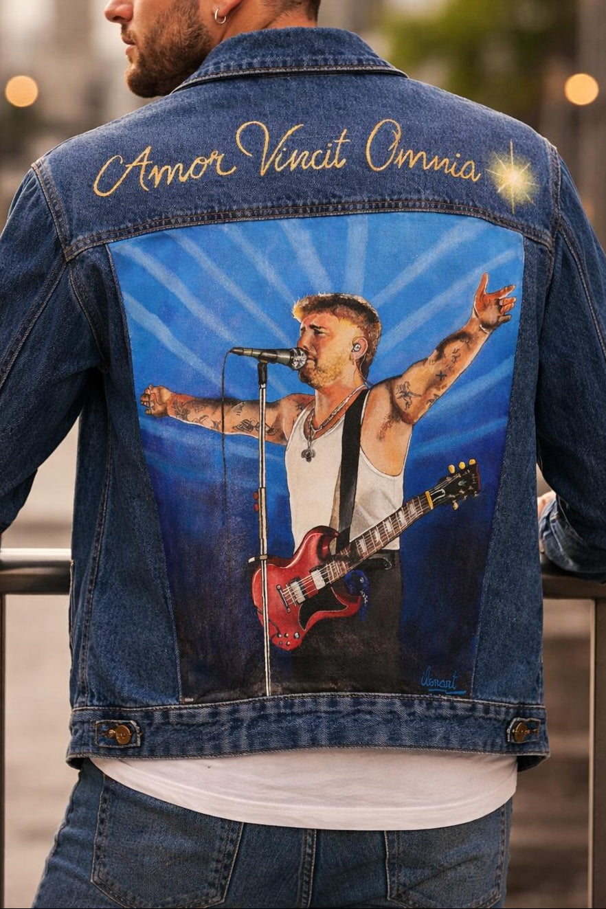 Chaqueta vaquera pintada a mano DANI FERNANDEZ(POR ENCARGO)
