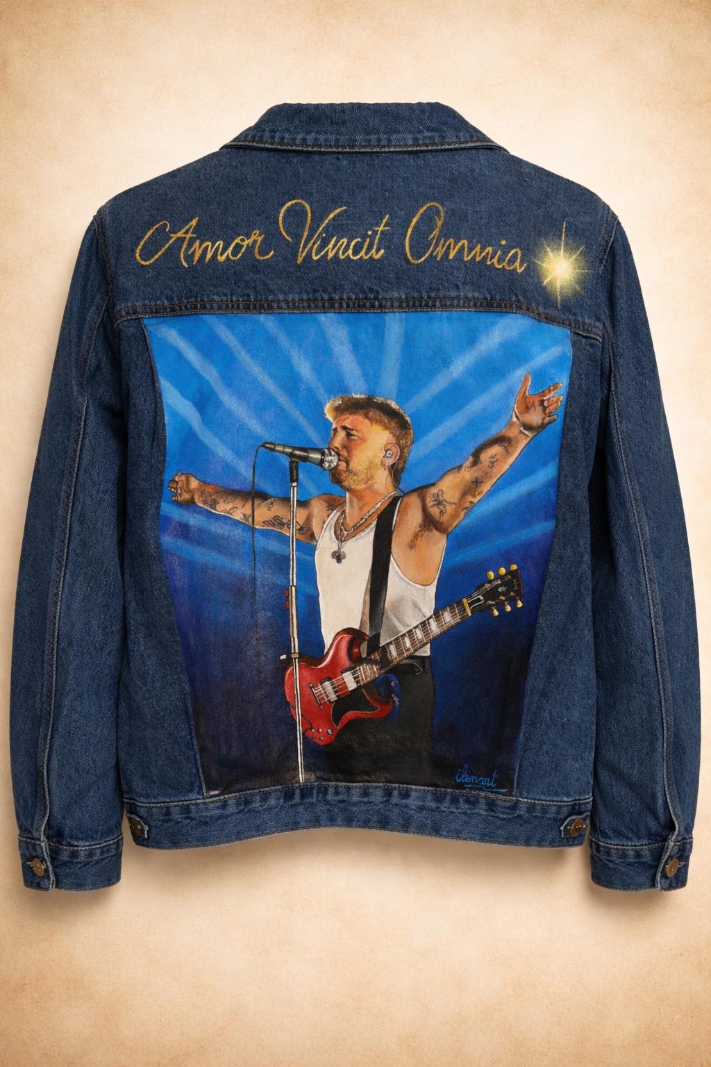 Chaqueta vaquera pintada a mano DANI FERNANDEZ(POR ENCARGO)