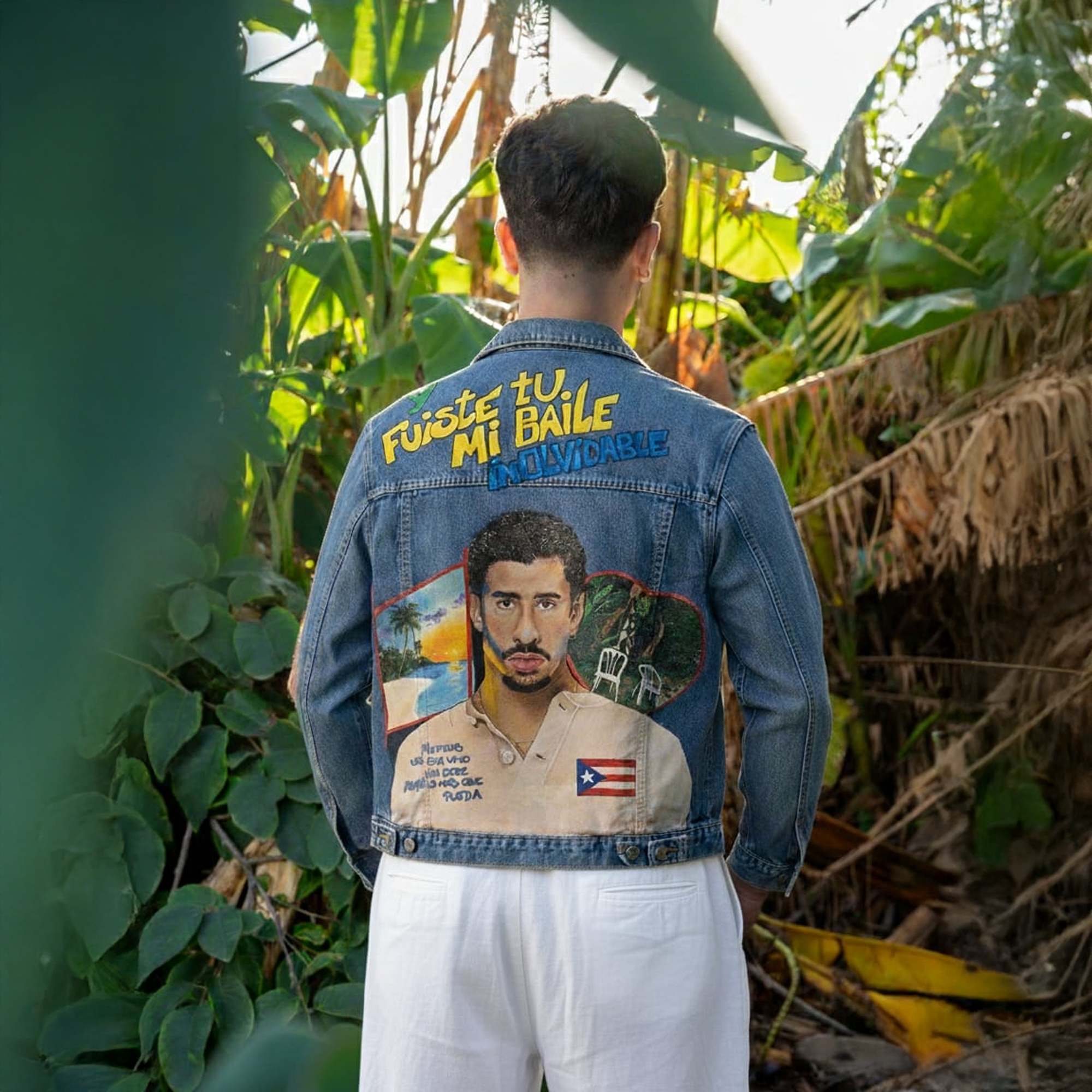 Chaqueta vaquera pintada a mano La Leyenda del Choliseo - Custom Denim Jacket